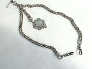 Solid Silver Double Sided Pocket Watch Chain,  Hallmarked Chester 1930