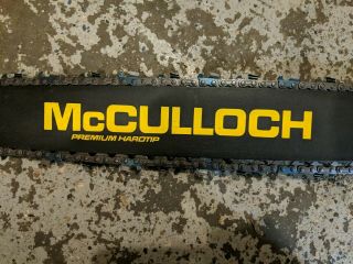 Vintage Pro Mac 10 10 McCulloch Chainsaw Bar & Chain Saw Mc brake 6