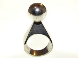 Stunning Vintage Celia Harms Modernist Sterling Silver Ring Sz 6.  5 Mexico 3
