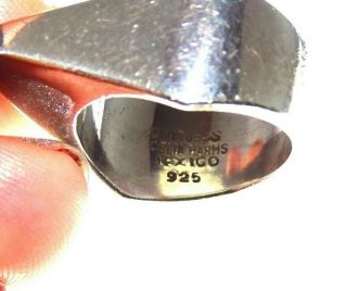Stunning Vintage Celia Harms Modernist Sterling Silver Ring Sz 6.  5 Mexico 7