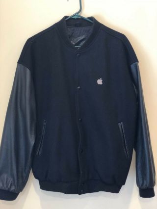 Vintage Apple Letterman Jacket - Black,  Men 