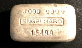 Very Rare - Engelhard 3 Oz.  999 Siver Bar 34235