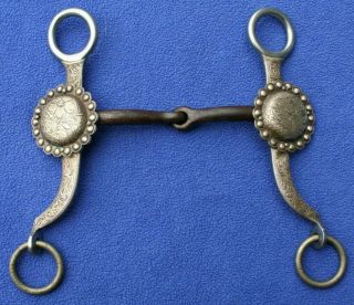 Vintage Sterling Silver Western Garcia Concho Roper Bridle Bit