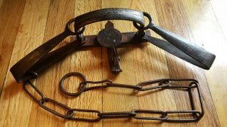 Newhouse 2 Antique Trap,  Parts,  Hand Forged Springs,  Oval Chain,  Rare