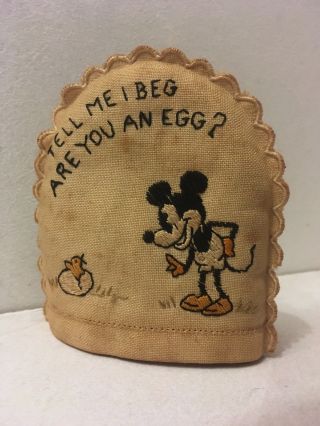 RARE Mickey Mouse EGG COSY 1930s England Disney egg cosey cozy vintage antique 2