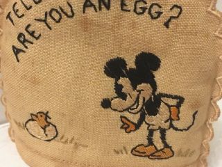 RARE Mickey Mouse EGG COSY 1930s England Disney egg cosey cozy vintage antique 3
