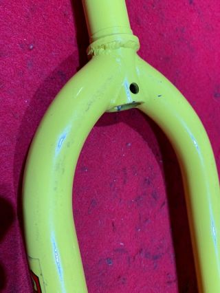 NOS VINTAGE REDLINE MX - II FRAME AND FORK YELLOW BMX FREESTYLE RACING 11