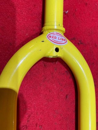 NOS VINTAGE REDLINE MX - II FRAME AND FORK YELLOW BMX FREESTYLE RACING 12