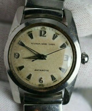 Vintage Nivada Grenchen Antarctic S/s Mechanical Men 