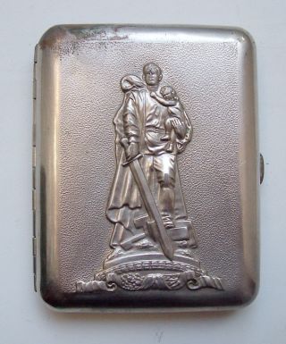 1945 Russian Soviet Soldier In Germany Saving A Baby Cigarette Case