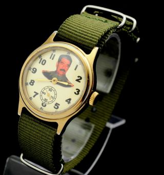 , Strap Nato Pobeda (zim) Saddam Hussein Vintage Soviet Russian Mechanical Watch