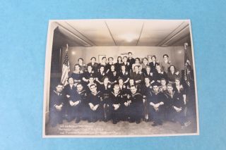 Vintage 1943 Battleship Oregon Joint Installation Of Officers Navy Photograph