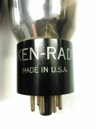 (3) Vintage 6B4G Vacuum Tubes Tung Sol RCA KEN - RAD Black Glass Made USA 1940 ' s 4