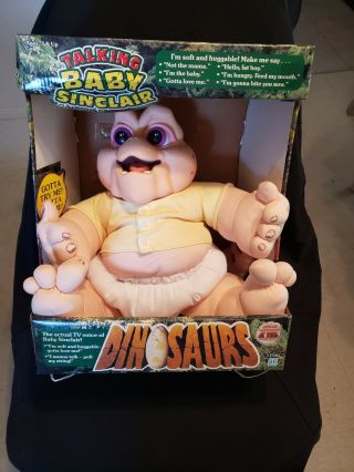 Vintage Baby Sinclair Plush Talking Pull String From Tv Show Dinosaurs