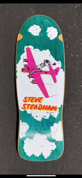 Nos Vintage 1986 Sgi Steve Steadham Bomber Rare Skateboard Sure Grip