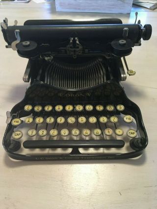 Corona 3 Antique Vintage Folding Portable Typewriter With Case Very Good