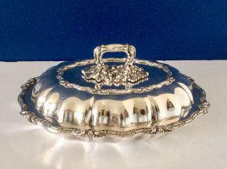 Fabulous Early Walker & Hall Repousse Silver On Copper Entree Dish Tureen C1850