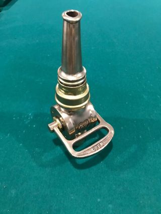 Large Vintage Brass Elkhart Chief Fire Nozzle