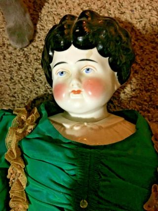 28 " German China Head Pet Name Doll Esther.  Made By,  Hertwig & Co.  1895 - 1900
