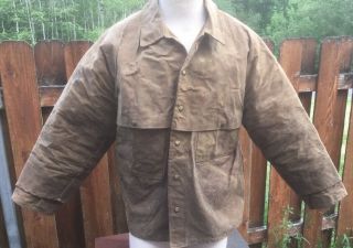 Vintage Filson Double Logger Tin Cloth Field Jacket Work Coat Xl Usa Made