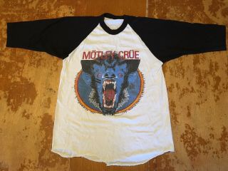 Vintage 1984 Motley Crue Shirt T - Shirt Iron Maiden Ozzy Osbourne Ratt