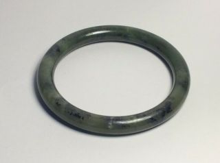 Vintage/antique Chinese Spinach Green Jade Bracelet Bangle