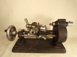 Antique Hand Crank Clock Or Watchmaker Model Maker Gunsmith Jeweler Lathe Tool