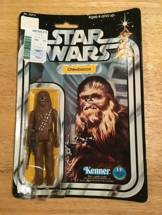 Vintage Kenner Star Wars Chewbacca Figure 1977 12 Back Moc