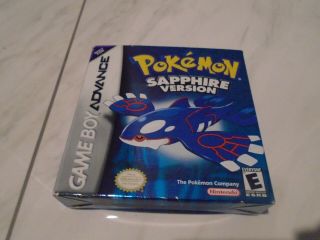 Vintage Gameboy Advance Game Pokemon Sapphire Version W Box