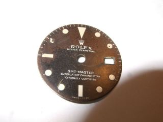 Vintage 60s Rolex Oyster Perpetual Gmt Master Black Singer 1675 Dial