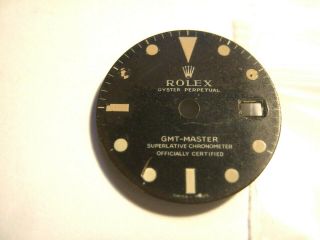 Vintage 60s Rolex Oyster Perpetual GMT Master Black Singer 1675 Dial 2