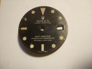 Vintage 60s Rolex Oyster Perpetual GMT Master Black Singer 1675 Dial 3
