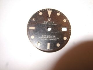 Vintage 60s Rolex Oyster Perpetual GMT Master Black Singer 1675 Dial 5