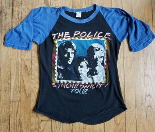 Rare Vintage (1983) The Police Synchronicity Tour Sting Concert T - Shirt