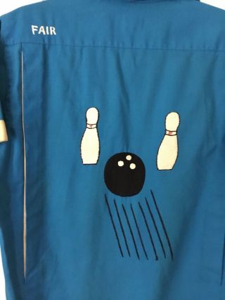 Vintage 1960’s Bowling Shirt Hagoromo Yokosuka Japan Embroidery Vents 8