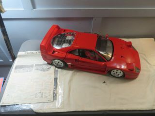 Pocher By Rivarossi Ferrari F40 1/8th Scale Built Model Car Diecast Vintage