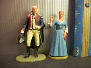 Vintage Hausser Elastolin Austrian Officer & Wild West Wife Plastic Toy Figures