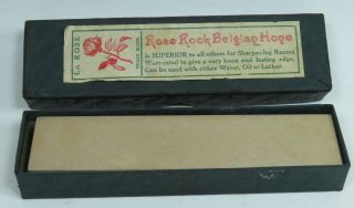 Vintage La Rose Rock Belgian Hone Sharpening Stone Combination
