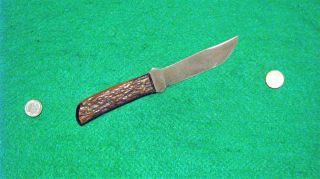 Vtg Sheath Blade Hunt USA MARBLES Bone OUTERS 30s Knife 1 ORIG Leather Fold case 7