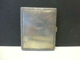 1931 Art Deco 800 Silver Cigarette Case German Marks 2.  6 Oz