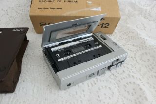 VINTAGE SONY BM - 12 PORTABLE BUSINESS / DICTATION MACHINE W/ ORIG BOX & CASE 3