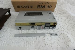 VINTAGE SONY BM - 12 PORTABLE BUSINESS / DICTATION MACHINE W/ ORIG BOX & CASE 4