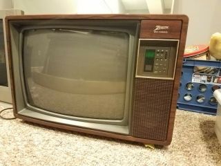 1988 Zenith Vintage Color Tv Se1911w 19 " Screen Authentic Retro Gaming