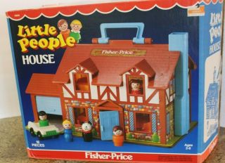 Vtg Fisher Price Little People Play Family House Tudor 952