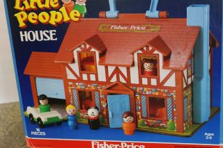 VTG Fisher Price Little People Play Family House TUDOR 952 4