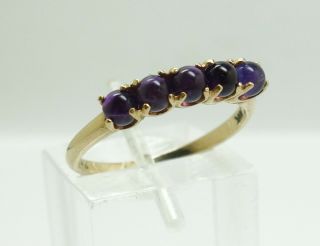 Estate Found Antique Early 20th C 14k Yellow Gold Amethyst Orb Ring