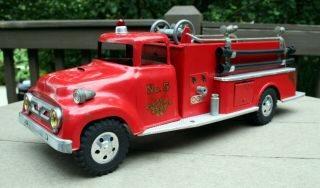 Vintage 1957 Tonka Fire Engine Truck W/ Hydrant