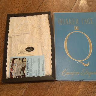 Vintage Quaker Lace White House Natural 63x83