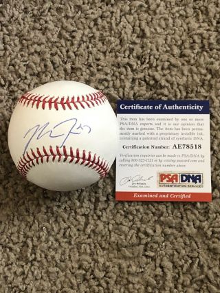 Mike Trout Autographed Signed Mlb Baseball Psa/dna Rookie Signature Rare