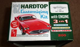 57 year old AMT 1962 Pontiac Bonneville 3in1 customizing kit - - 3